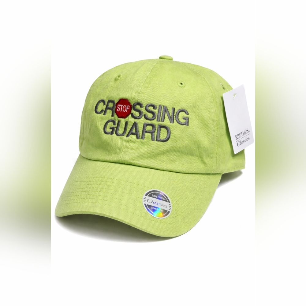 Crossing Guard Baseball Cap Lime Green‎ Adjustable Hat NWT